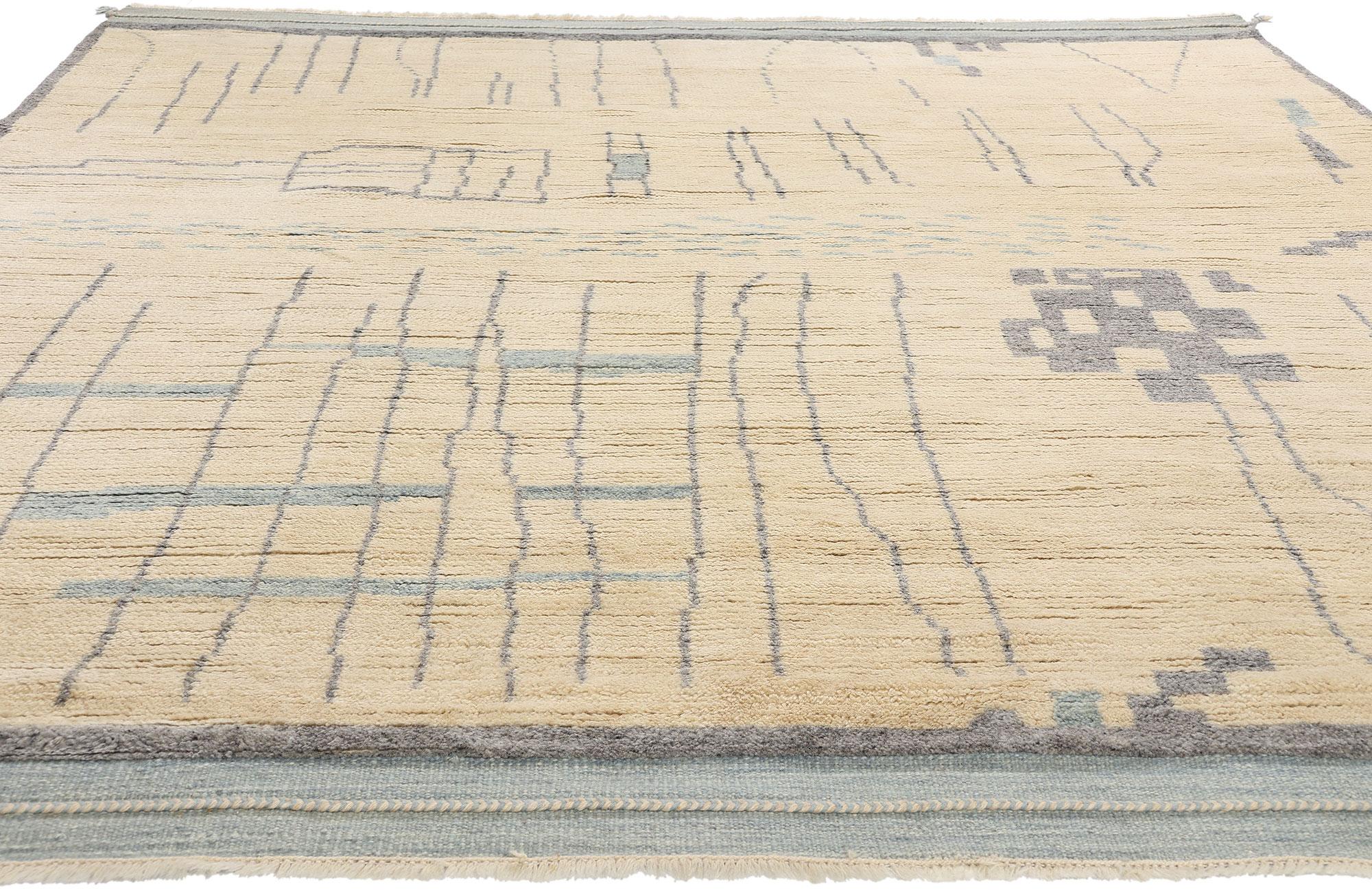 Alfombra Brutalista Orgánica Moderna Marroquí Inspirada en Carl Andre Pakistaní en venta