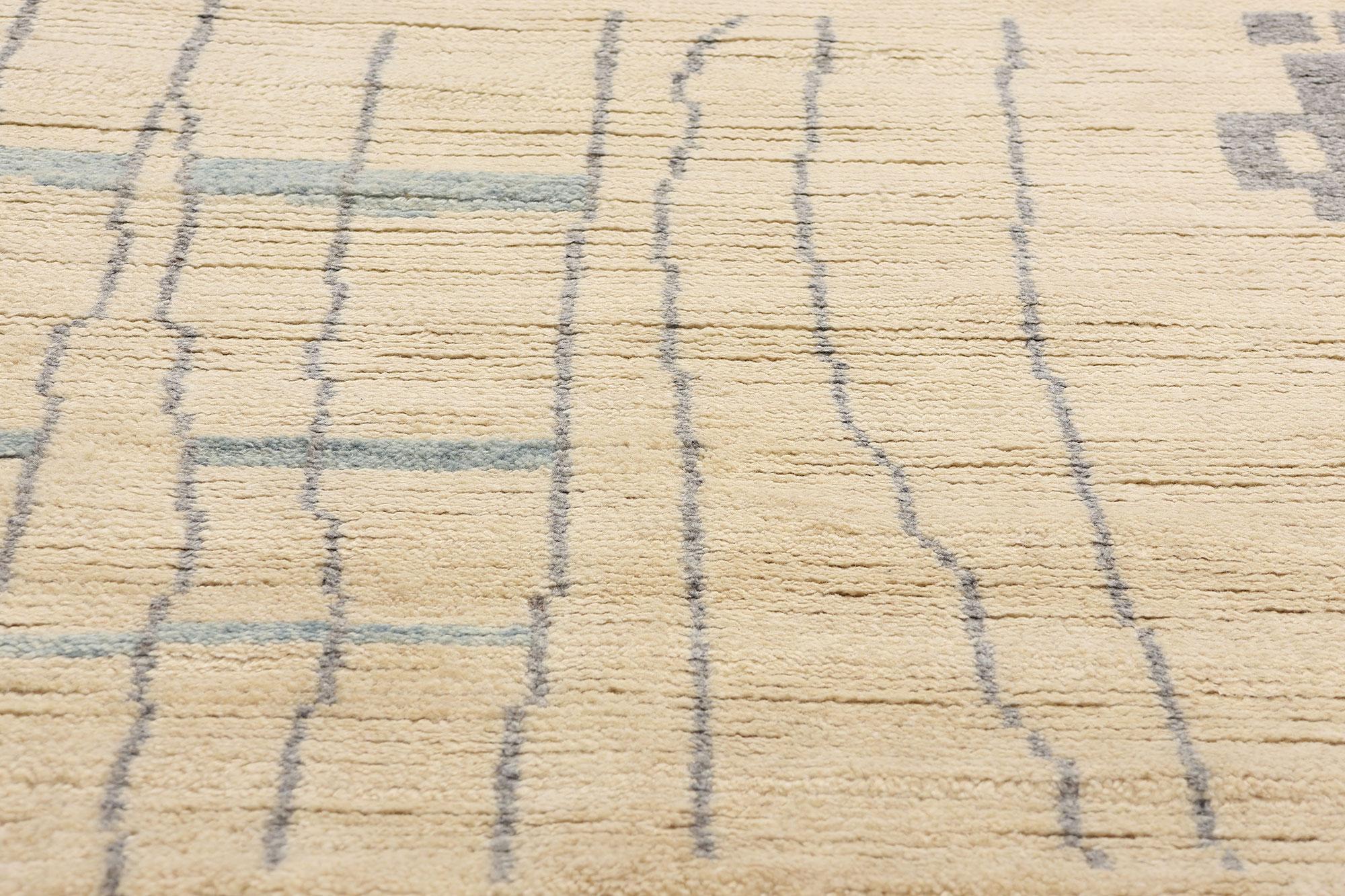 Alfombra Brutalista Orgánica Moderna Marroquí Inspirada en Carl Andre en Nuevo estado para la venta en Dallas, TX