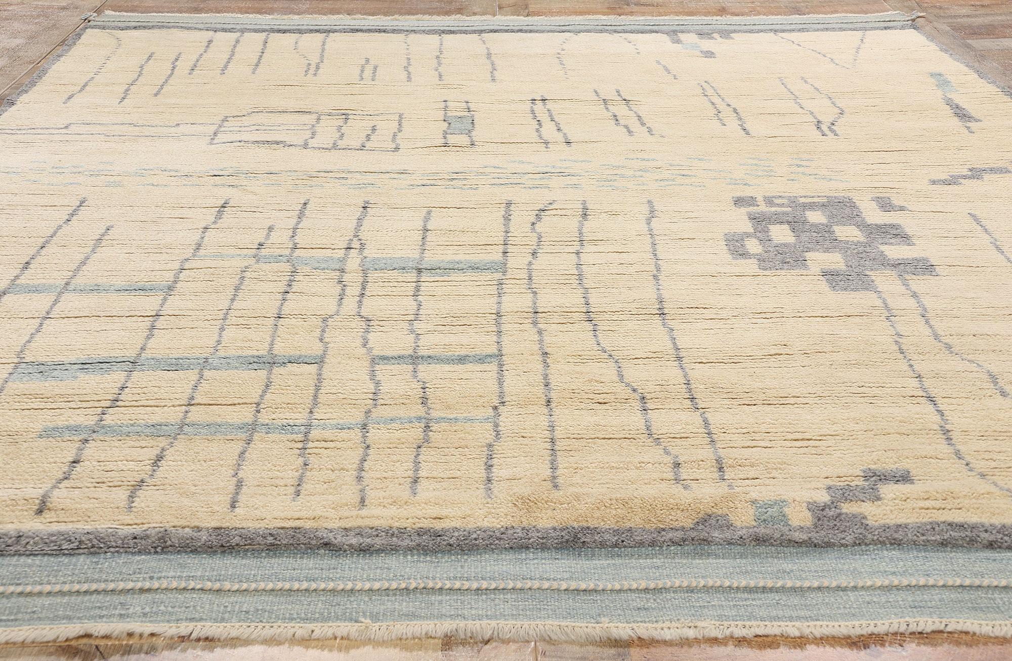 Alfombra Brutalista Orgánica Moderna Marroquí Inspirada en Carl Andre en venta 1