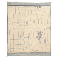 Tapis marocain brutaliste organique inspiré de Carl Andre