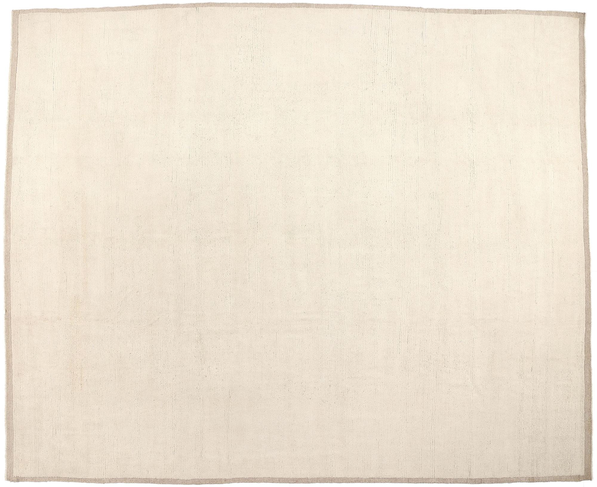 Organic Modern Moroccan Minimalist Area Rug, Japandi Meets Shibui Allure 3