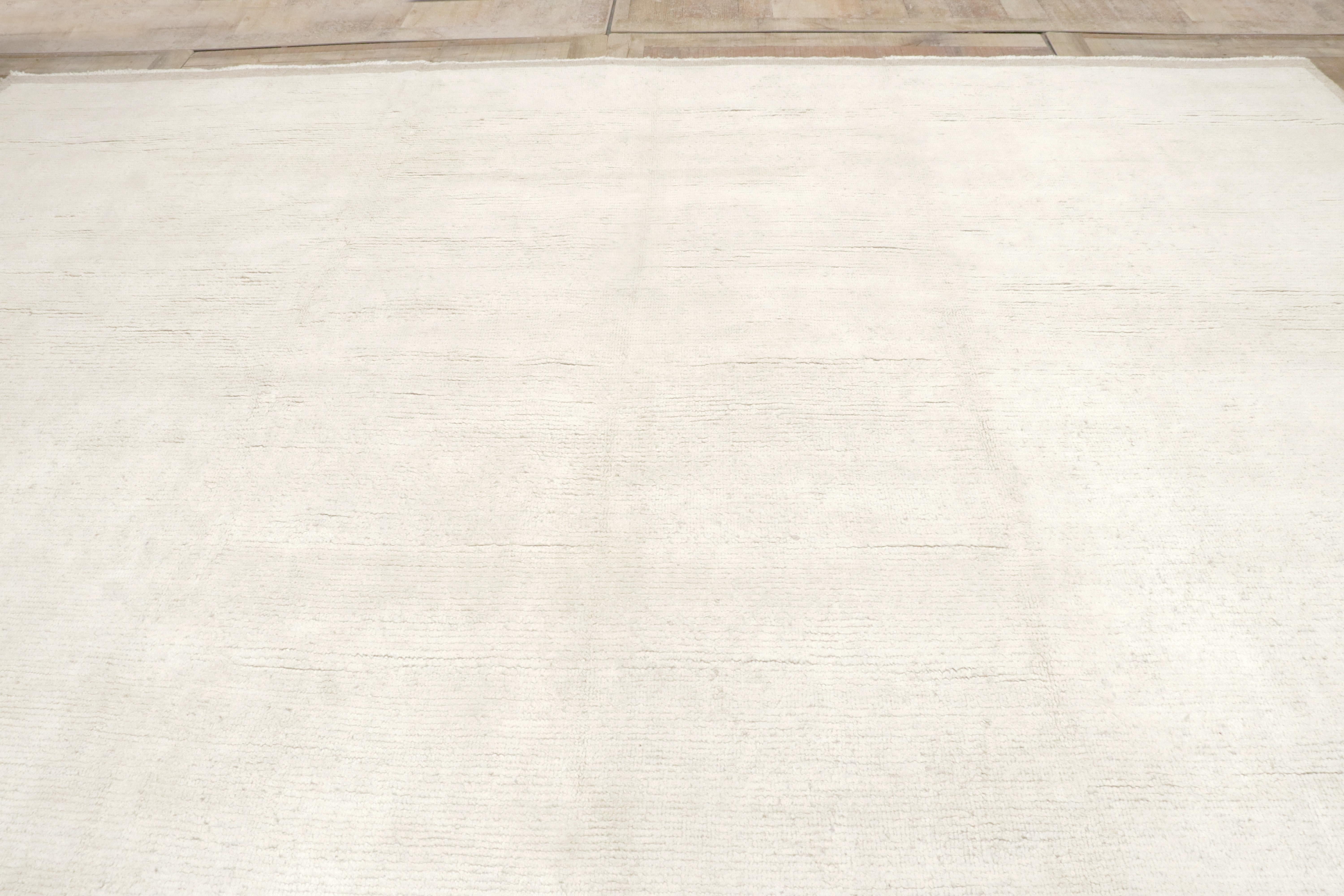 Organic Modern Moroccan Minimalist Area Rug, Japandi Meets Shibui Allure 5