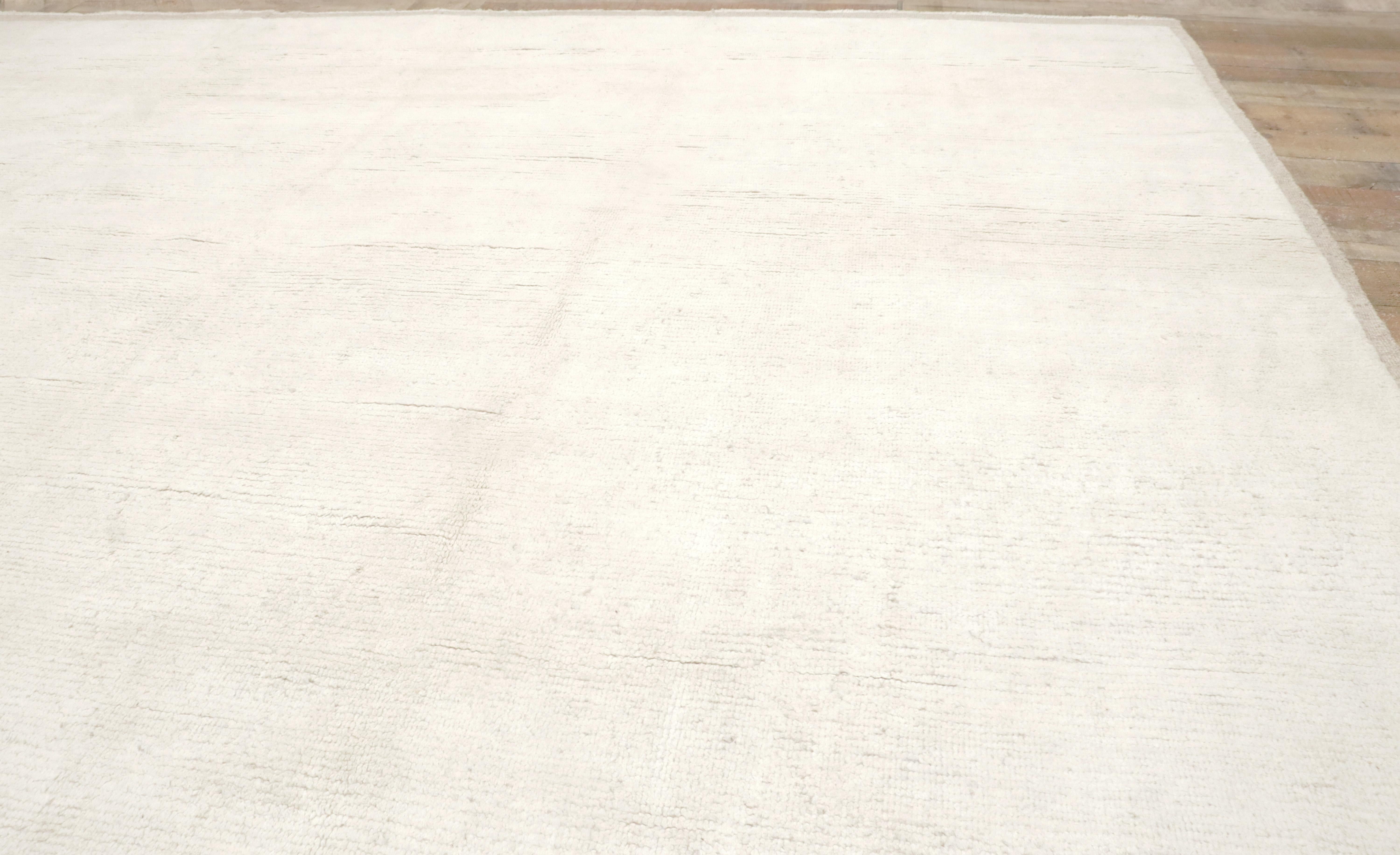Organic Modern Moroccan Minimalist Area Rug, Japandi Meets Shibui Allure 7