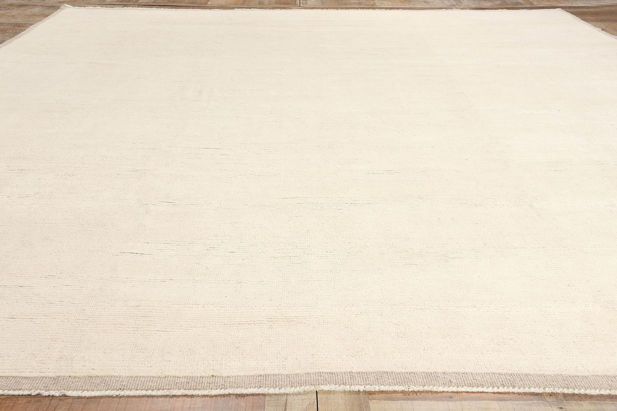 Organic Modern Moroccan Minimalist Area Rug, Japandi Meets Shibui Allure 1