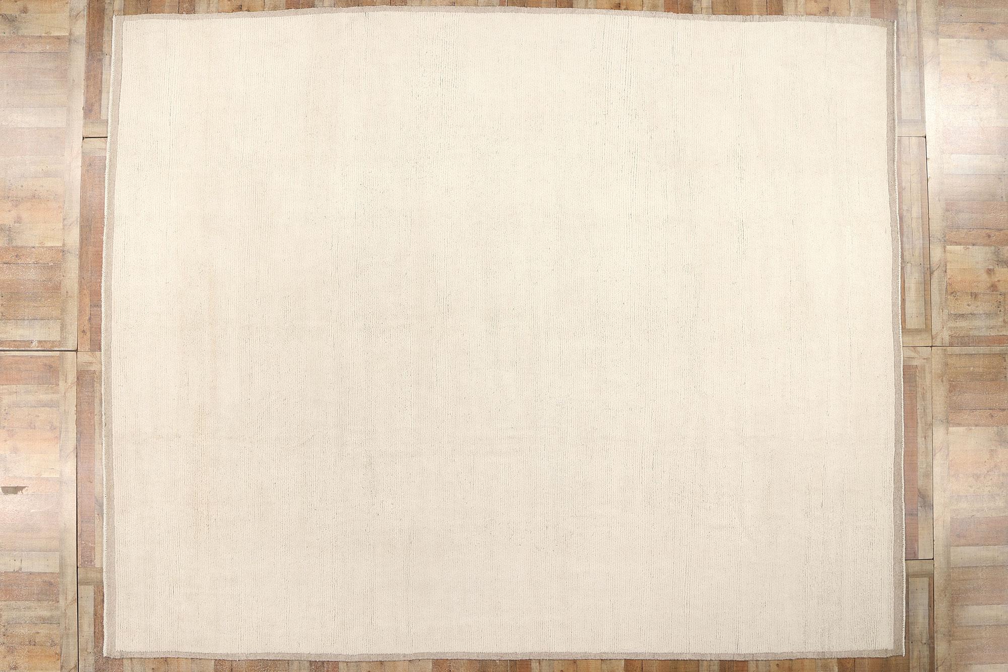 Organic Modern Moroccan Minimalist Area Rug, Japandi Meets Shibui Allure 2