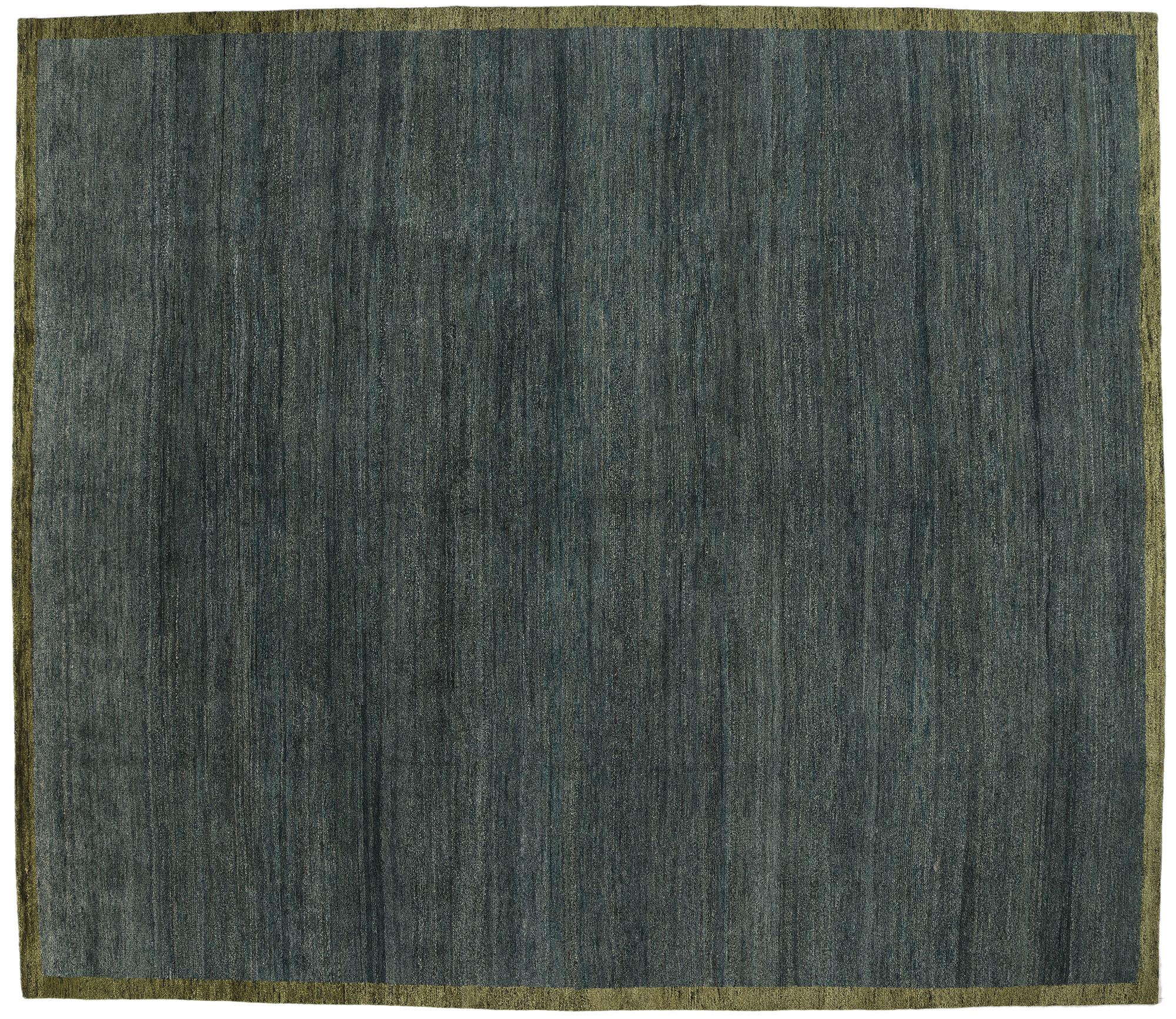 30990 Organic Modern Biophilic Moroccan Rug, 12'01 x 13'11. In the mystical realm of design, where shadows sway and secrets linger, Biophilia and the enigmatic charm of Japandi style converge with the serene essence of Zen principles. Within this