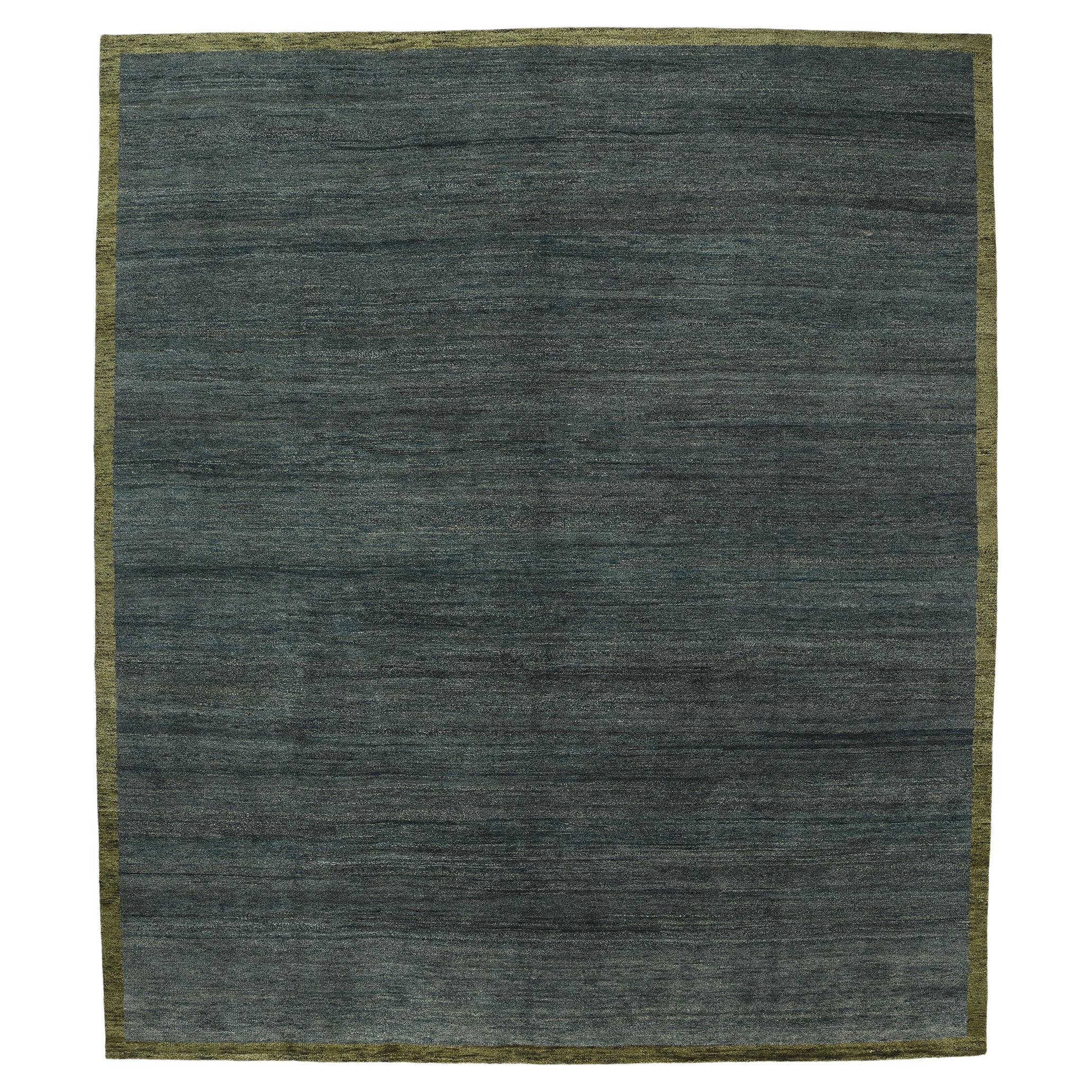 Organic Modern Moroccan Rug, Biophilic Design Meets Enigmatic Japandi