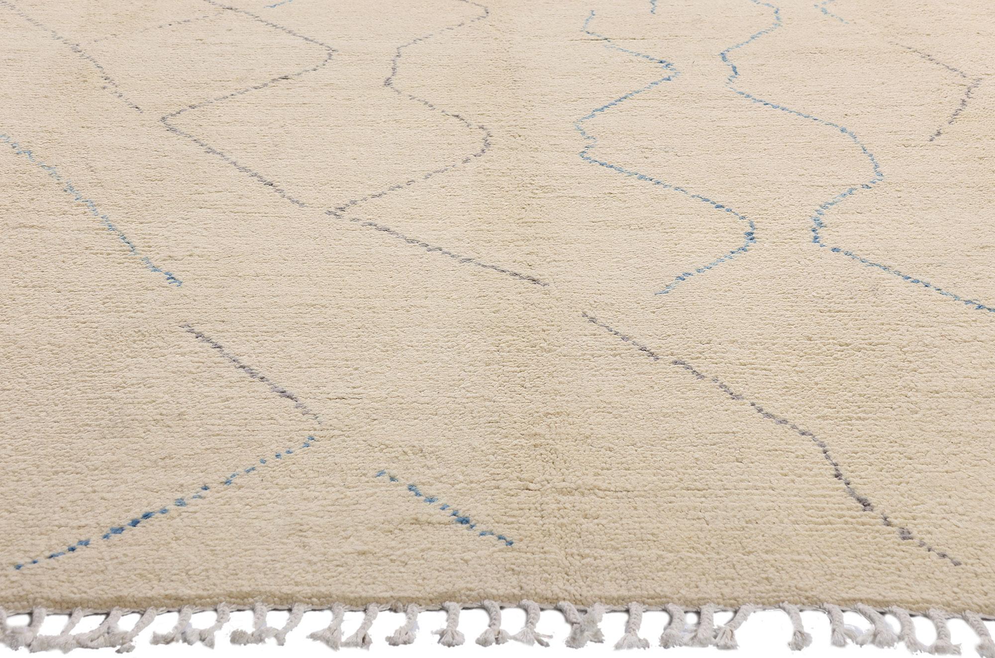 XXIe siècle et contemporain Tapis marocain moderne et organique, le style Boho Chic rencontre Wabi-Sabi en vente