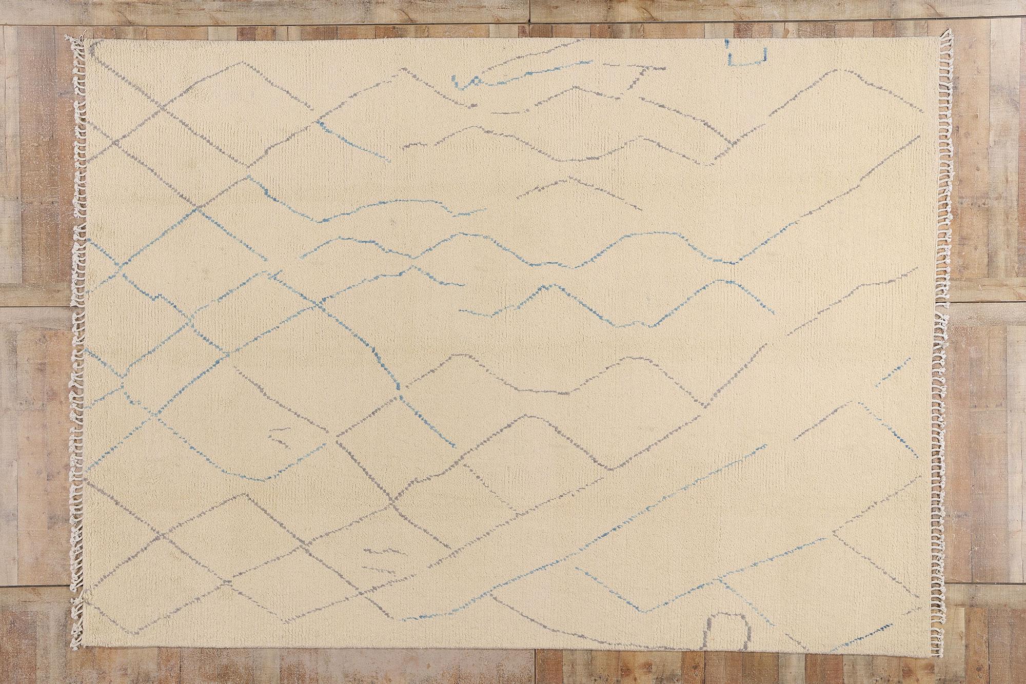 Tapis marocain moderne et organique, le style Boho Chic rencontre Wabi-Sabi en vente 2