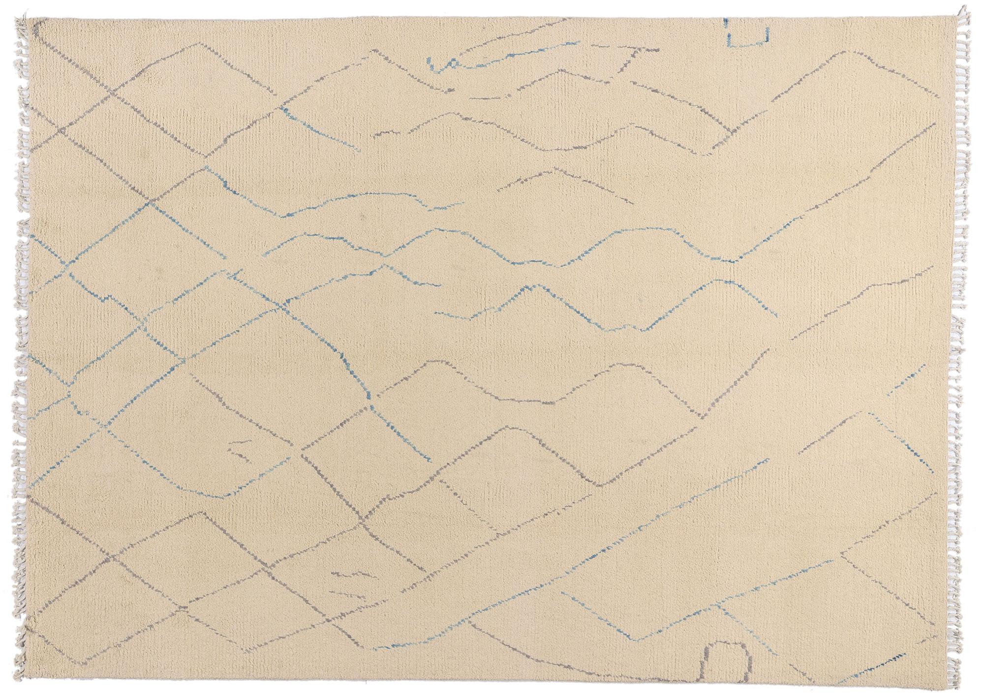 Tapis marocain moderne et organique, le style Boho Chic rencontre Wabi-Sabi en vente 3