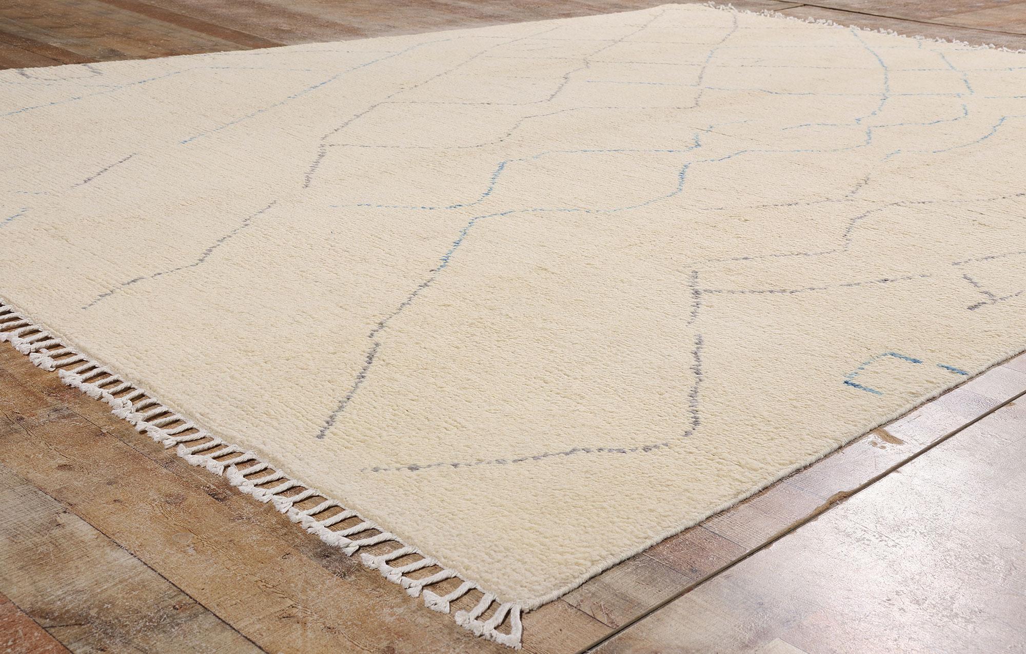 Bohème Tapis marocain moderne et organique, le style Boho Chic rencontre Wabi-Sabi en vente