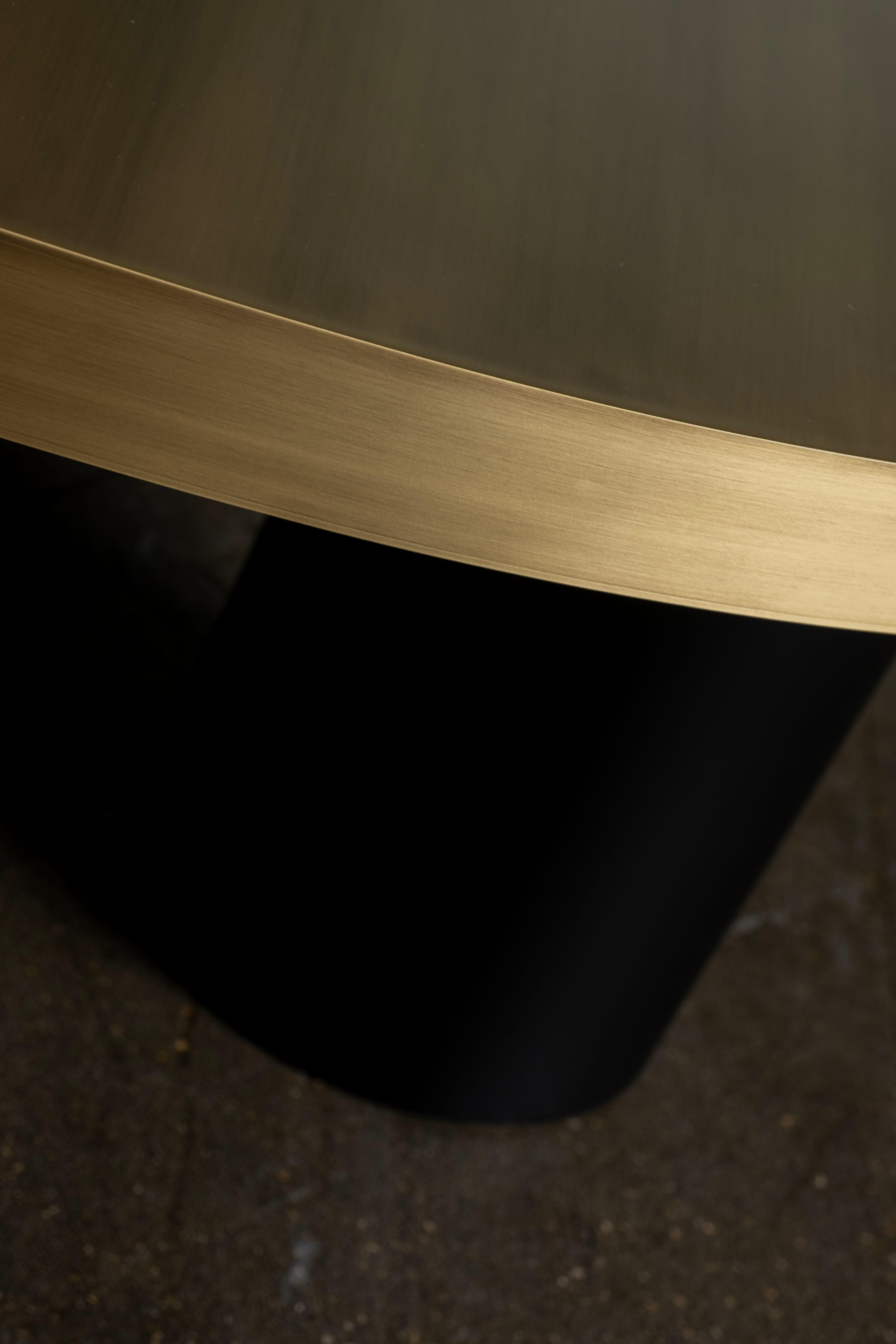 Table basse moderne et organique MyBrain, laiton, ébène, fabriquée à la main par Greenapple en vente 8