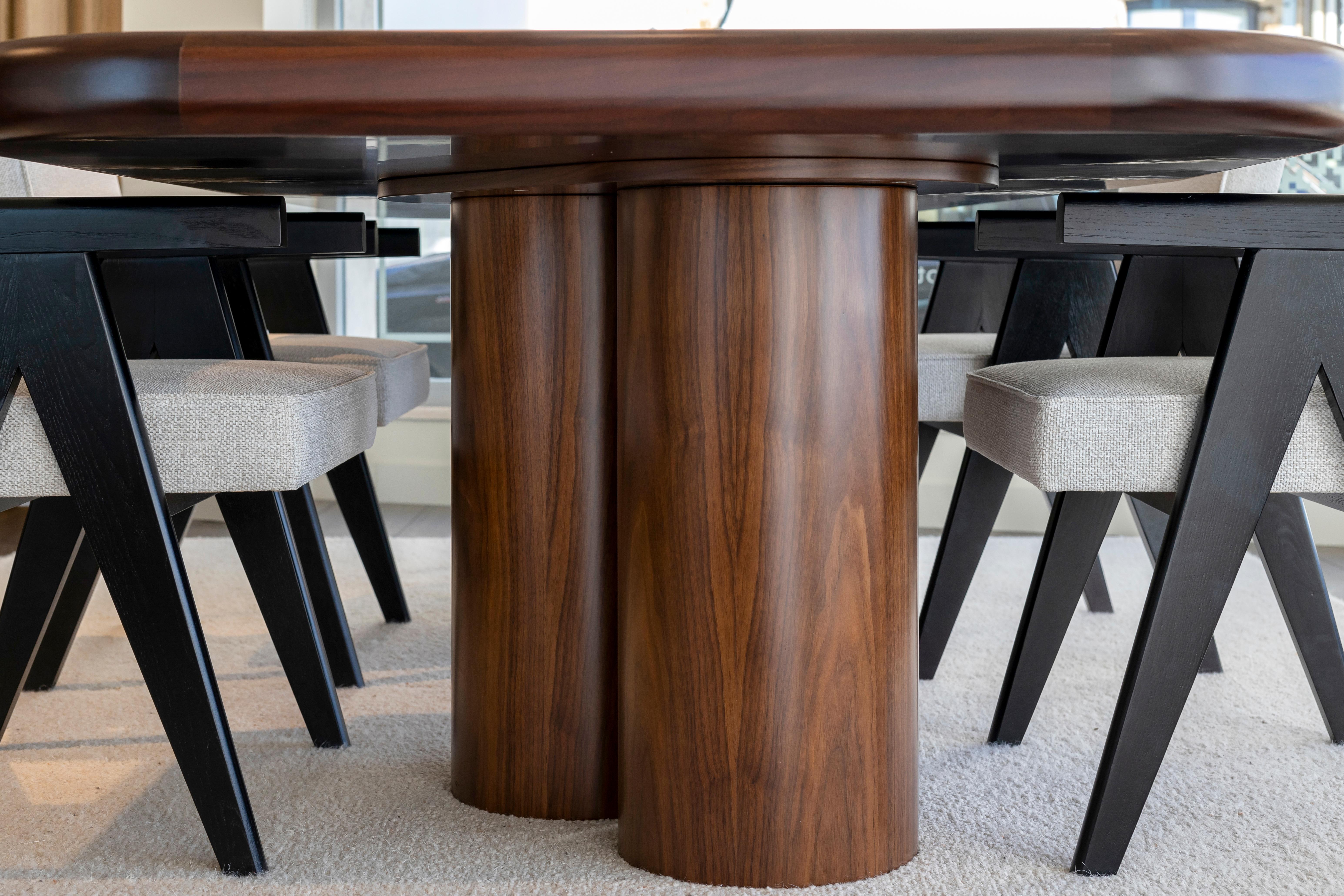 Hand-Crafted Organic Modern Natur Dining Table Made with Walnut, Handmade by Stylish Club For Sale