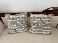 Organic Modern Handmade Wool Pillow cases Pair
