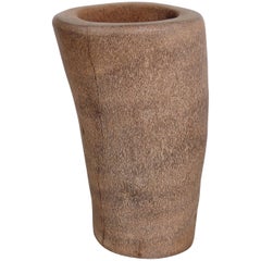 Organic Modern Palm Wood Umbrella Stand, Vessel or Vase