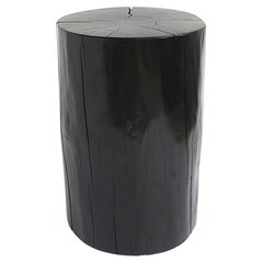 Black Wood Pedestal Drinks Table