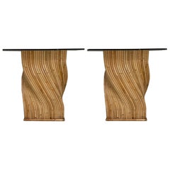 Bases de Mesa / Pedestales / Consolas de Bambú Orgánico Moderno - Pareja