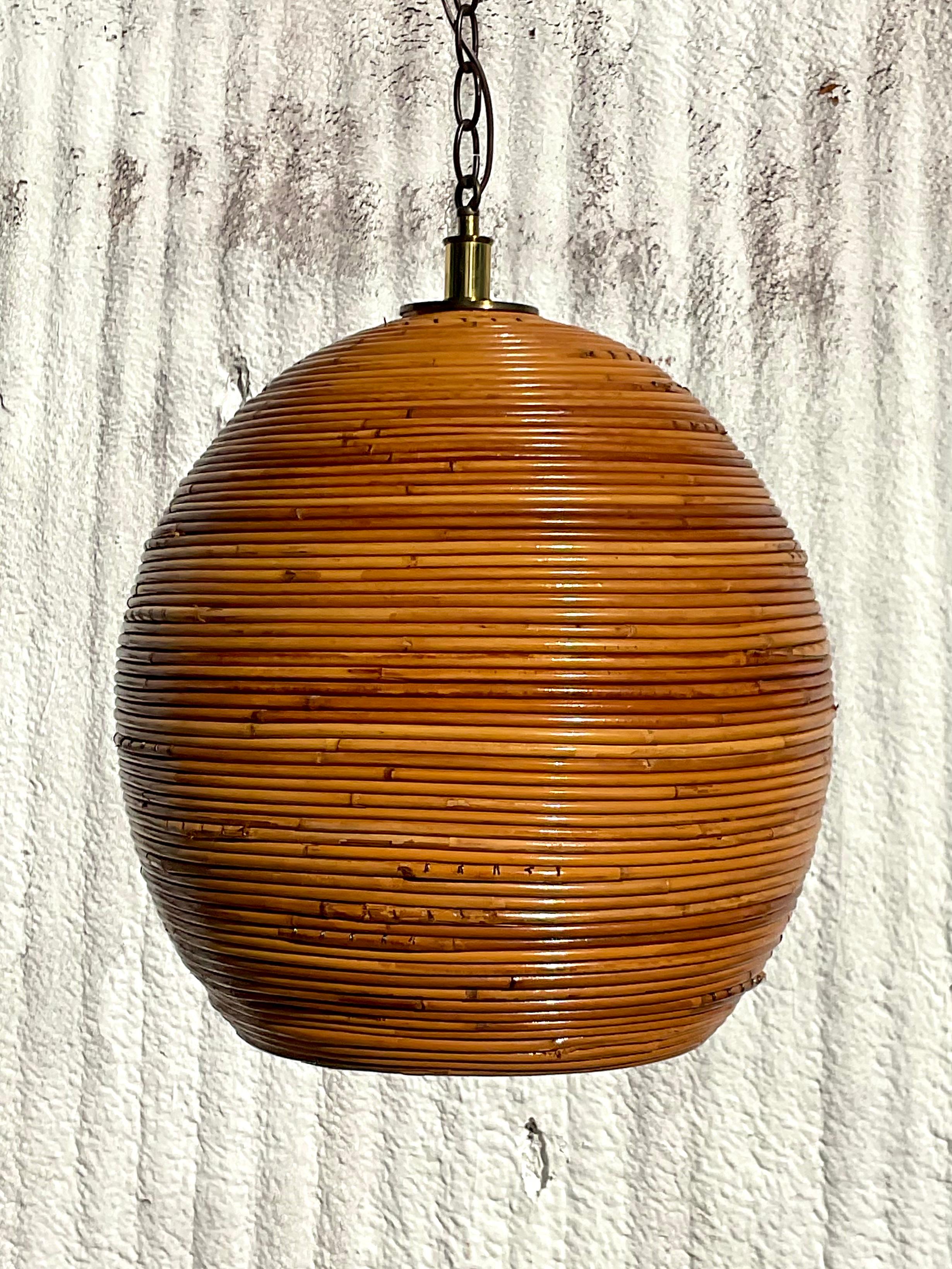 Organic Modern Pencil Reed Hanging Lamp 1