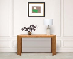 Organic Modern Pencil Reed Rattan Waterfall Console Table