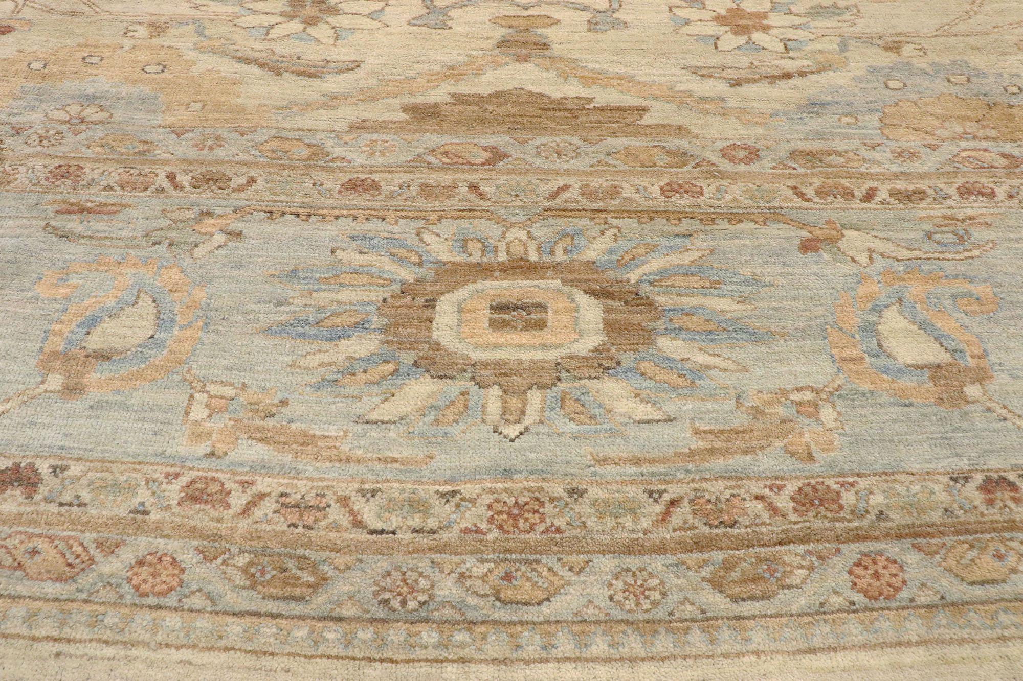 Organic Modern Persian Sultanabad Rug, 13'04 x 19'00 In New Condition For Sale In Dallas, TX