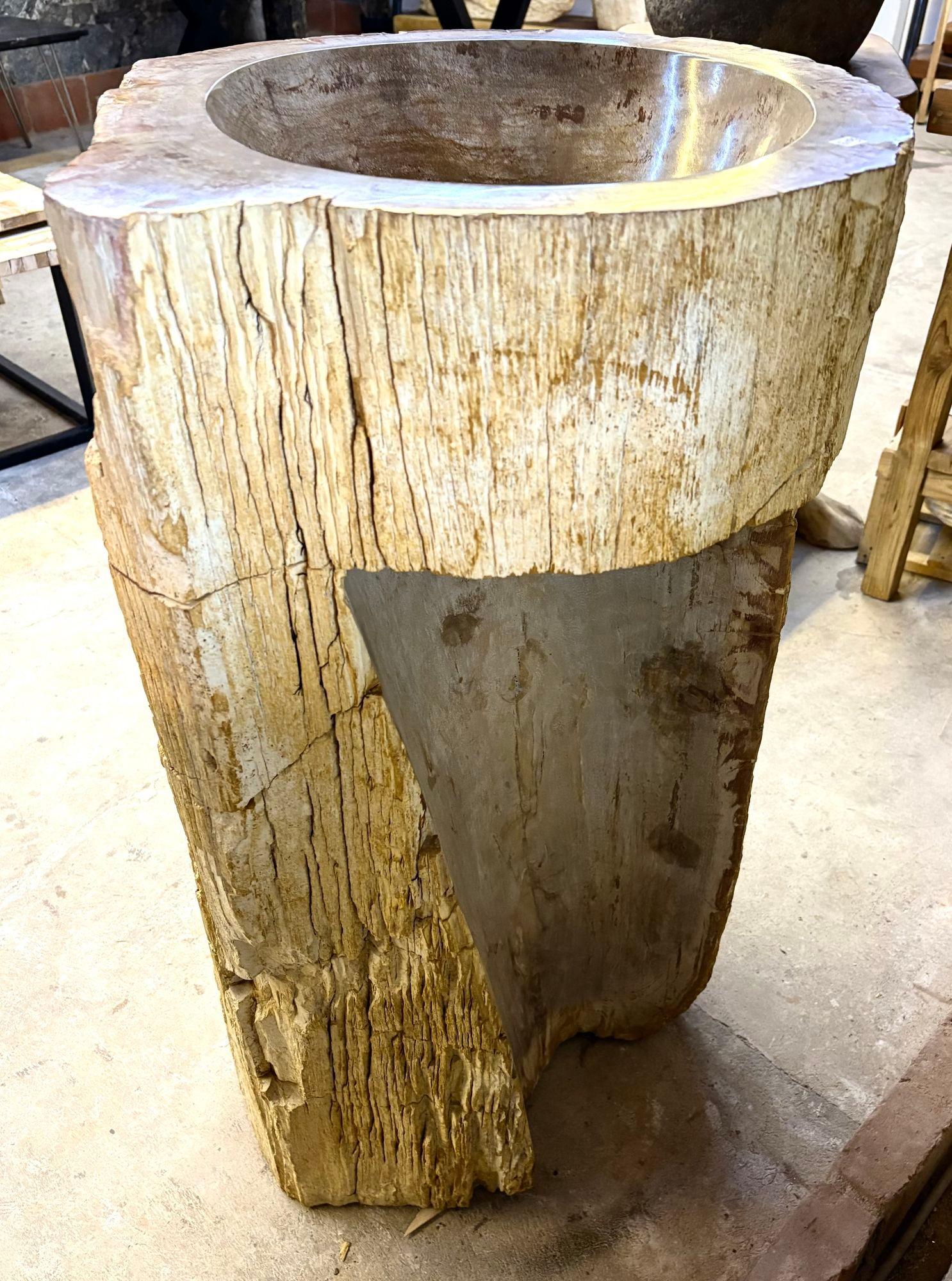 Fregadero moderno orgánico de pedestal de madera petrificada, IDN 2025 en Excelente estado para la venta en Lichtenberg, AT