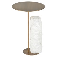 Organic Modern Pico Side Table Calacatta Marble, Handmade Portugal by Greenapple