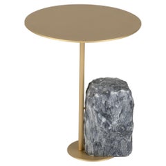 Organic Modern Pico Side Table Nero Marquina Marble Handmade Portugal Greenapple