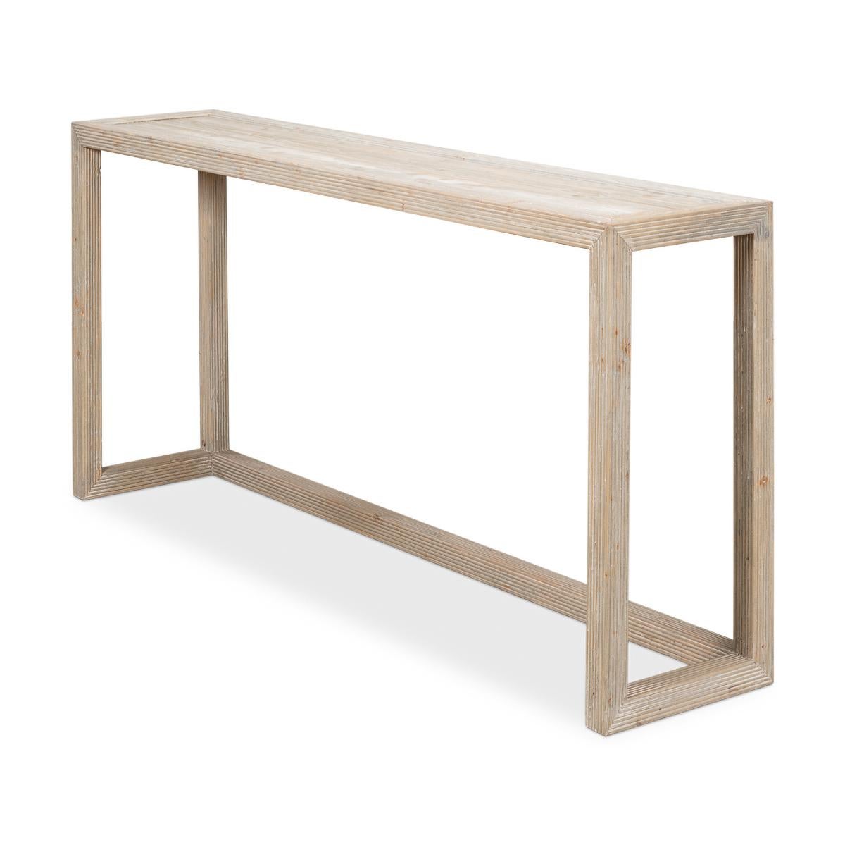 Asian Organic Modern Pine Console For Sale