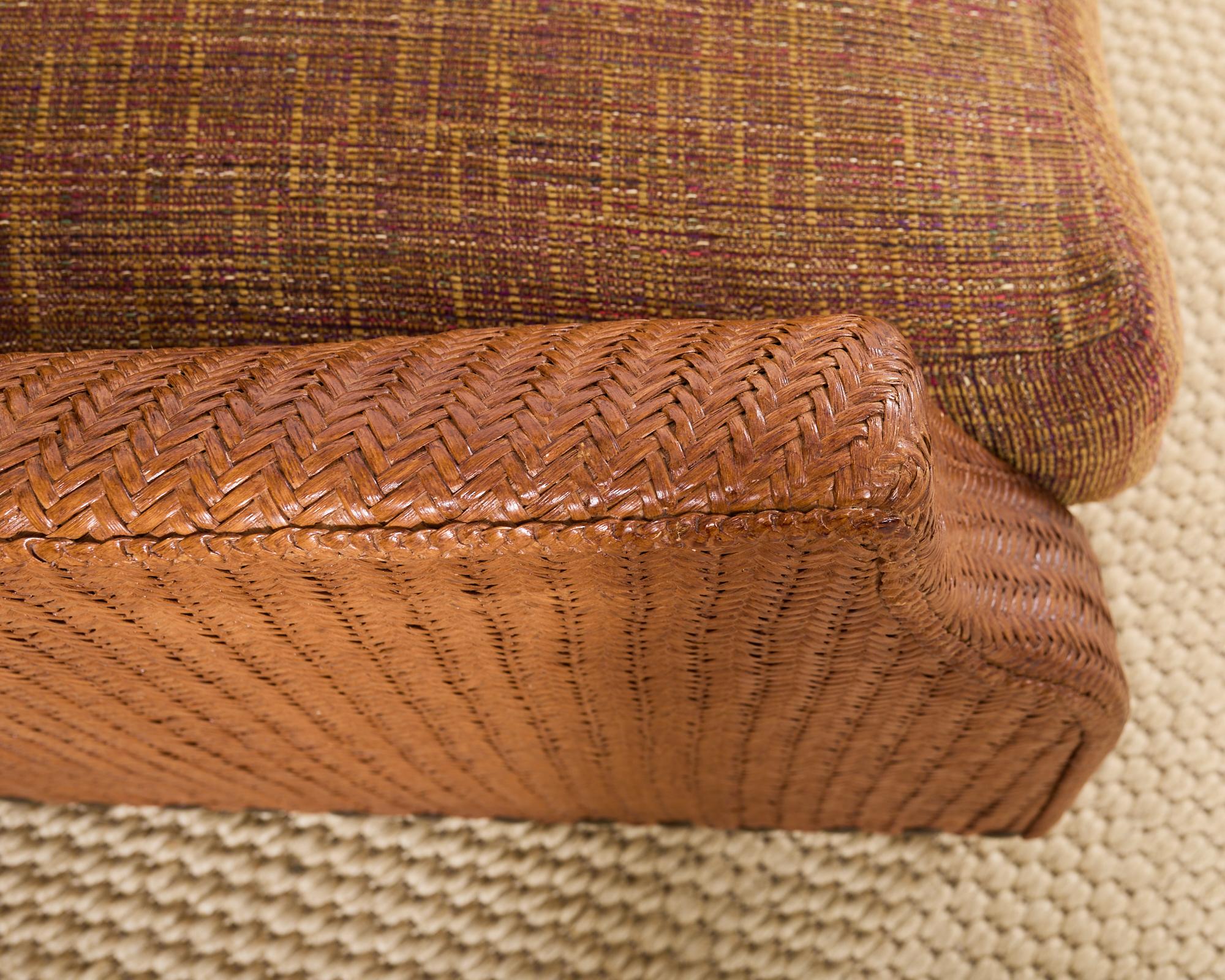 Organic Modern Rattan Wicker Lounge Chair by Lane Venture For Sale 2