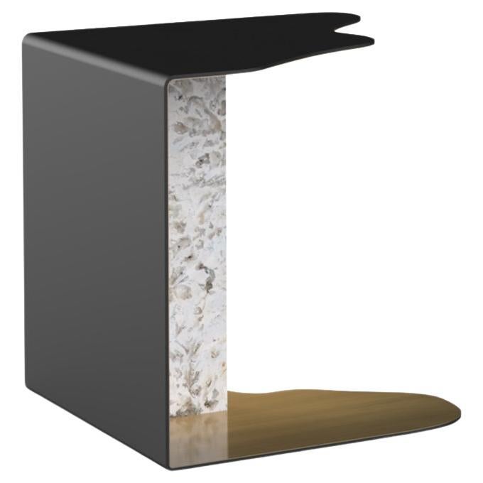 Organic Modern Raw Side Table Patagonia Granite, Handmade Portugal by Greenapple