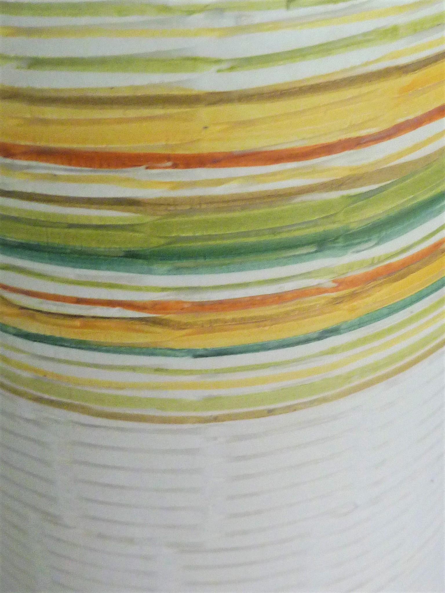 Mid-Century Modern Organic Modern Raymor Bitossi Textured Londi Attributed Pottery Vase 1960s Italy