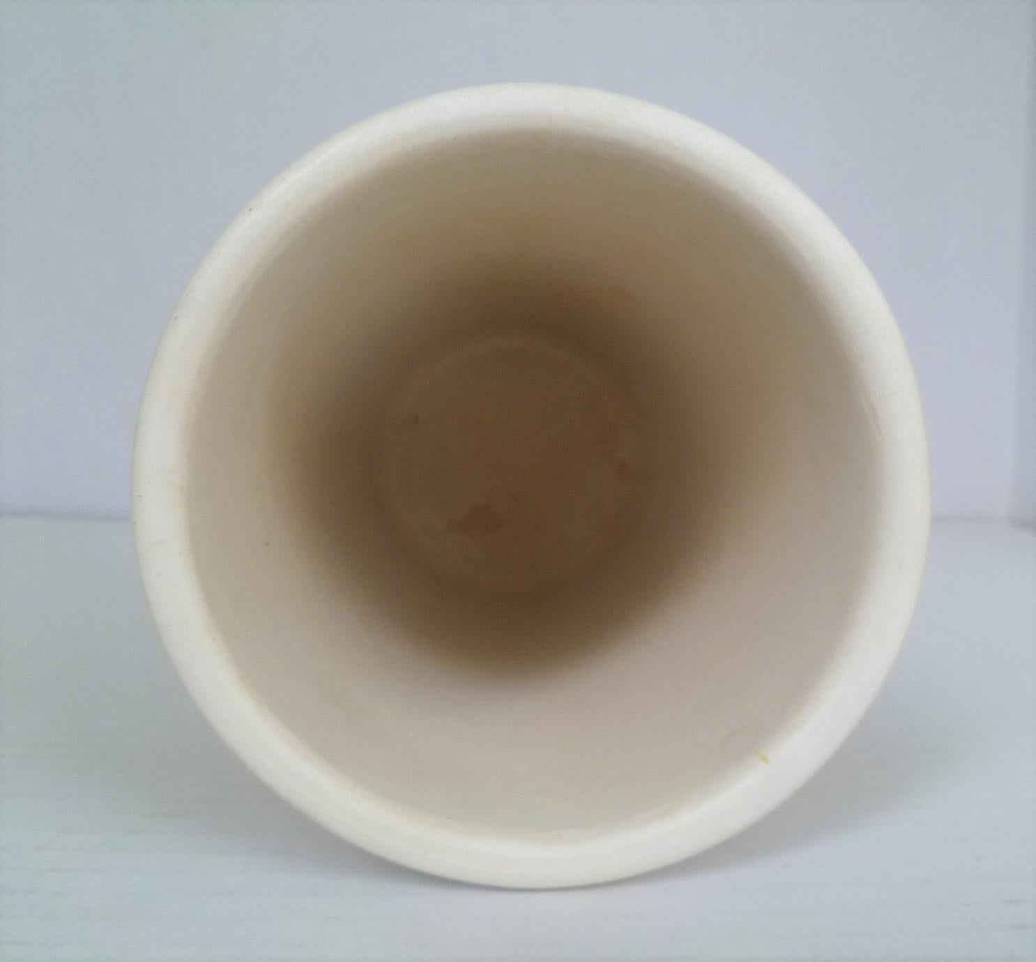 Italian Organic Modern Raymor Bitossi Textured Londi Attributed Pottery Vase 1960s Italy