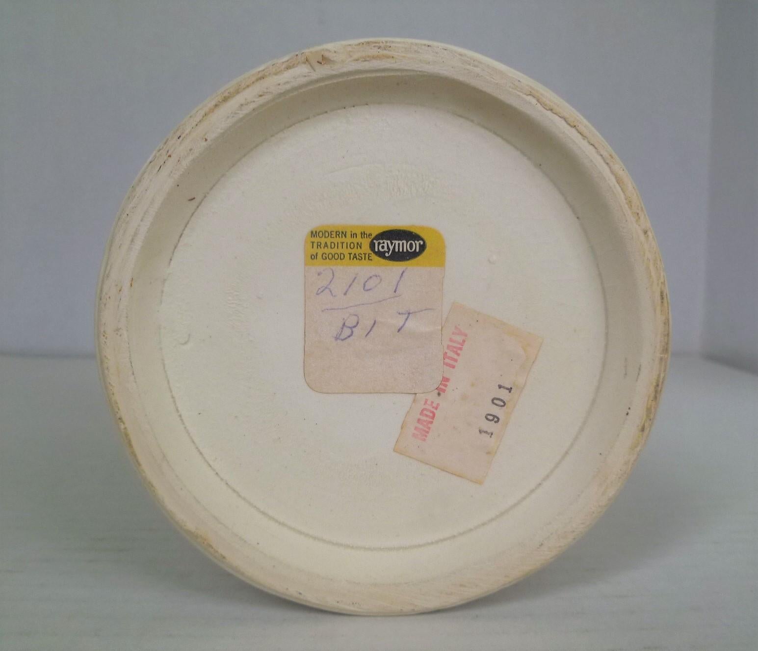 Glazed Organic Modern Raymor Bitossi Textured Londi Attributed Pottery Vase 1960s Italy