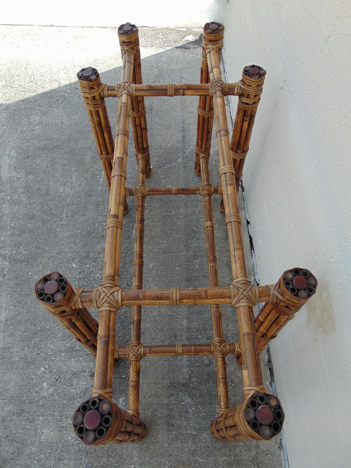 Organic Modern Rectangular Bamboo Dining Table Base by John McGuire 3