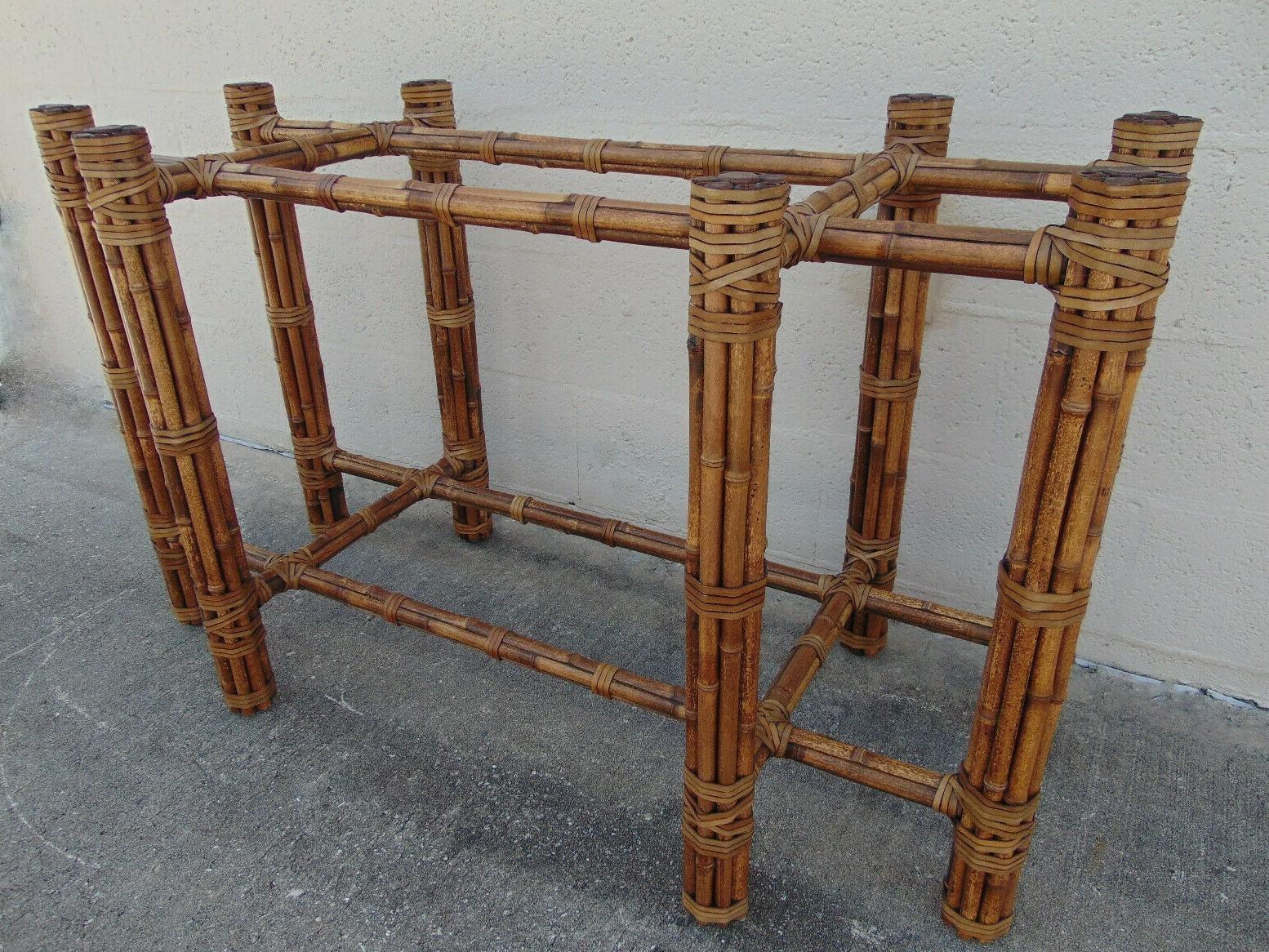 American Organic Modern Rectangular Bamboo Dining Table Base by John McGuire