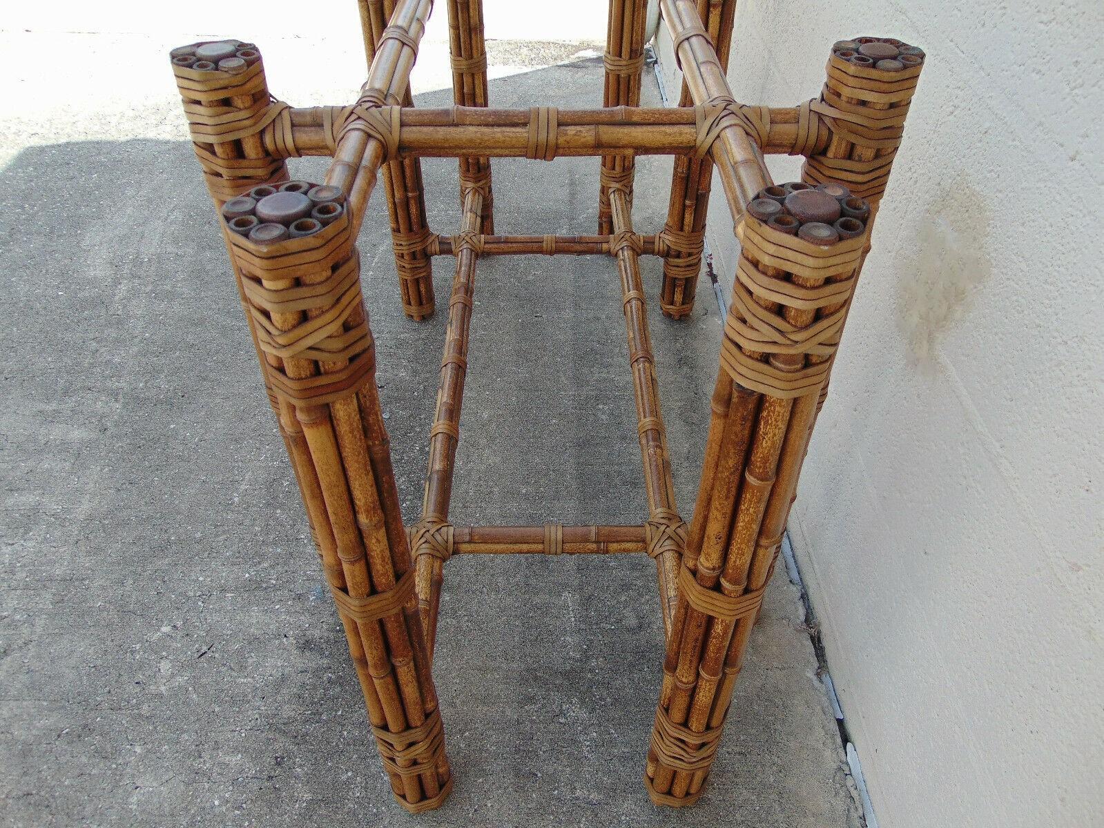 Organic Modern Rectangular Bamboo Dining Table Base by John McGuire 2