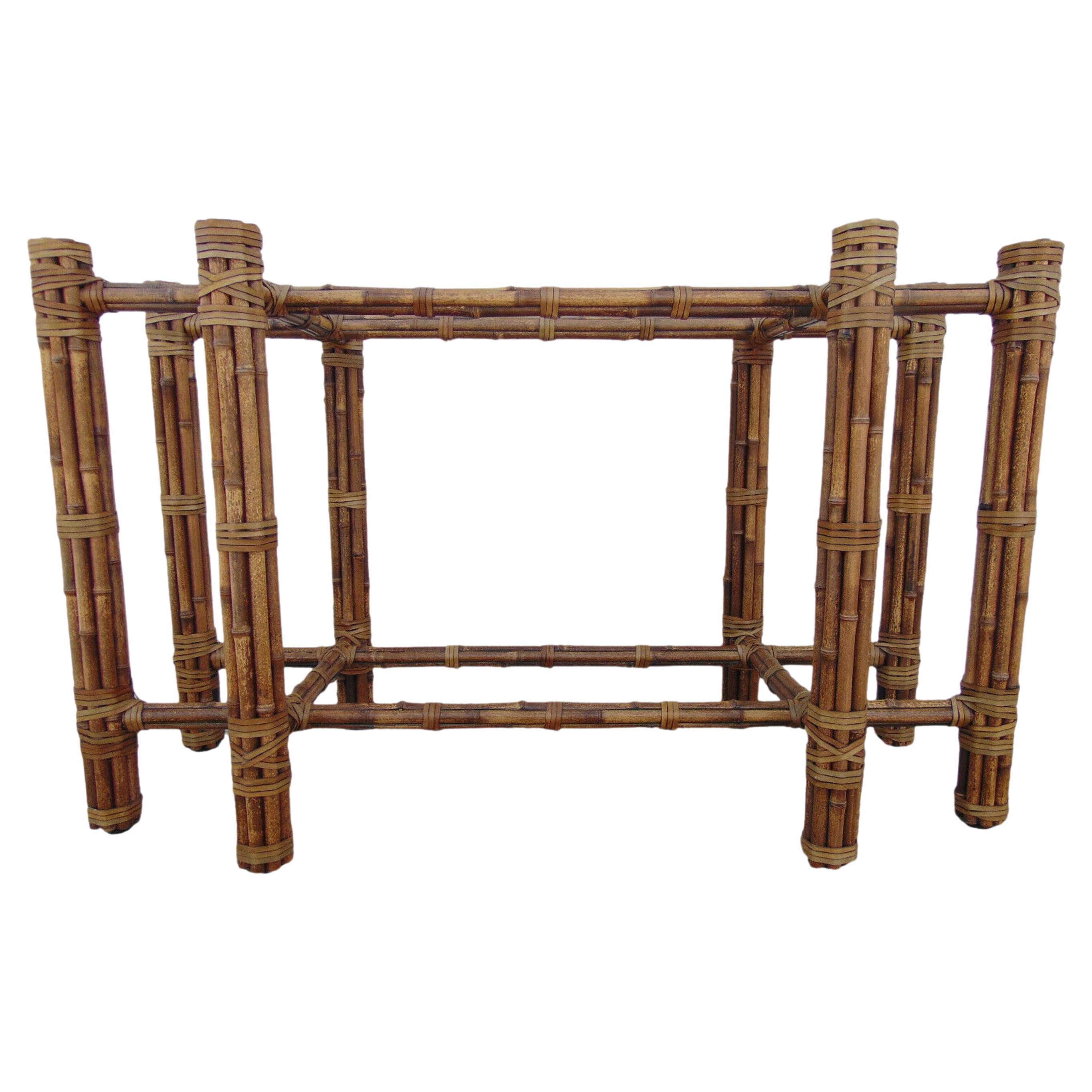 Organic Modern Rectangular Bamboo Dining Table Base by John McGuire