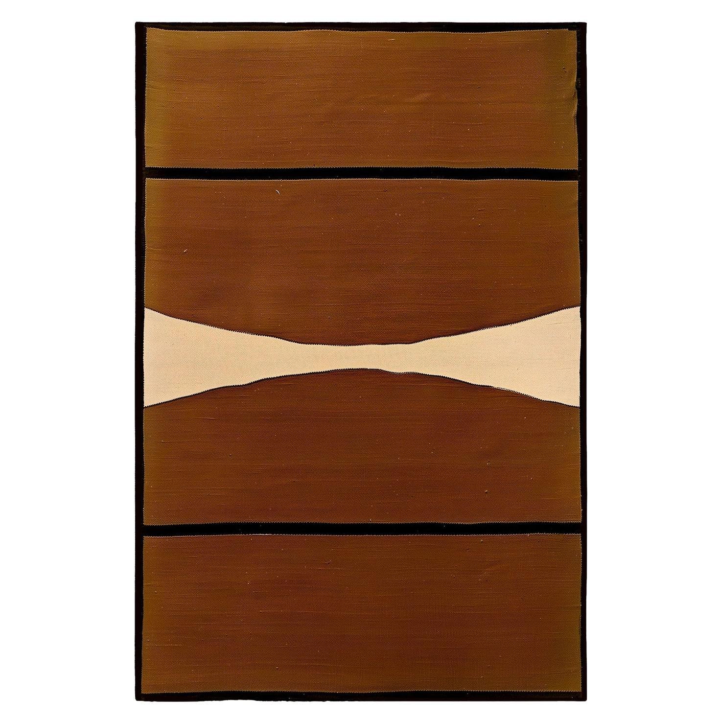 Organic Modern Rectangular Rug Geometric Pattern Brown, Black & Neutral