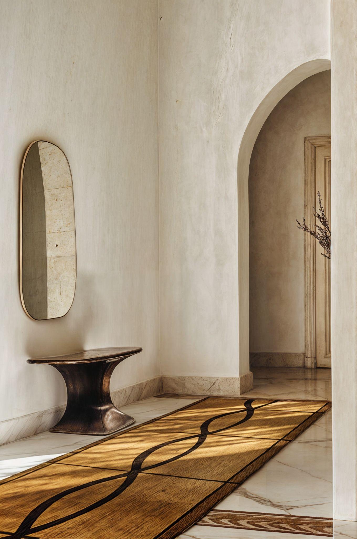 Organic Modern Rectangular Runner Rug Pattern Brown, Yellow Mustard & Neutral

Inspired by patchouli’s deep, earthy essence, the Patchouli Runner captivates the senses and evokes an atmosphere of timeless elegance and natural beauty. This