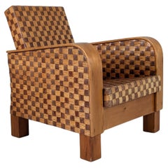 Organic Modern "Rehtori" Armchair in Birch and Traditional Bark, Finland 1940s