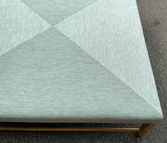 Organic Modern Rose Tarlow Ottoman / Coffee Table In French Blue & Pine Frame