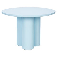 Organic Modern Round Dining Table Mediterranean Handcrafted