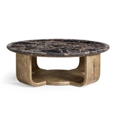 Organic Modern Round Marble Coffee Table