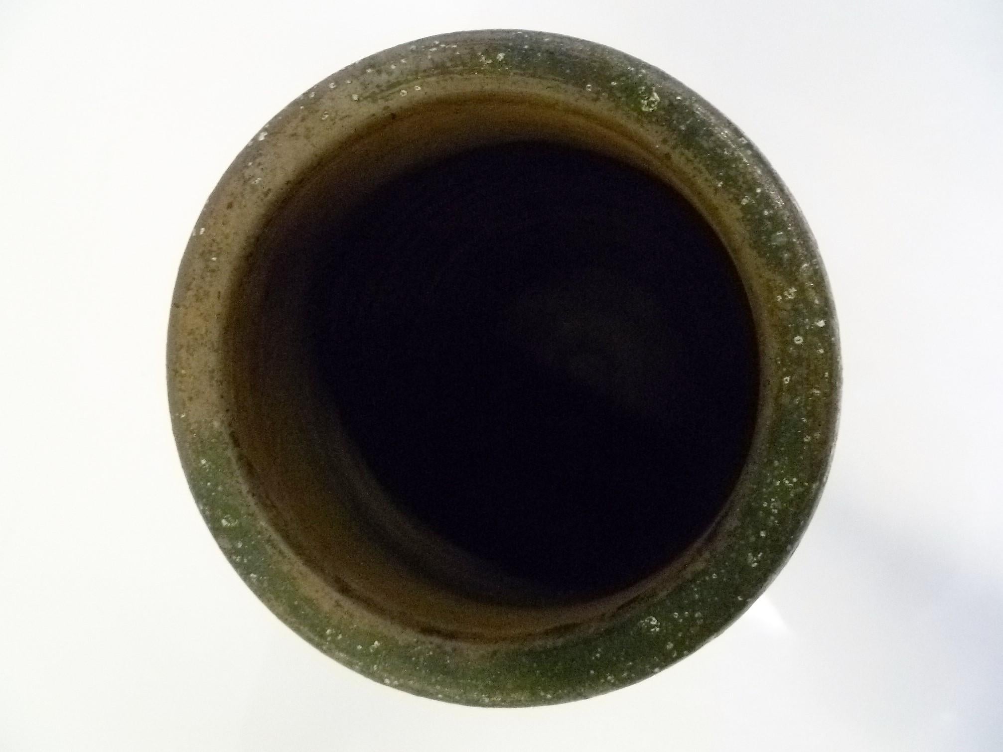 Ceramic Organic Modern Rustic American Salt Glaze Crock Pottery Vase, Early 20th Century