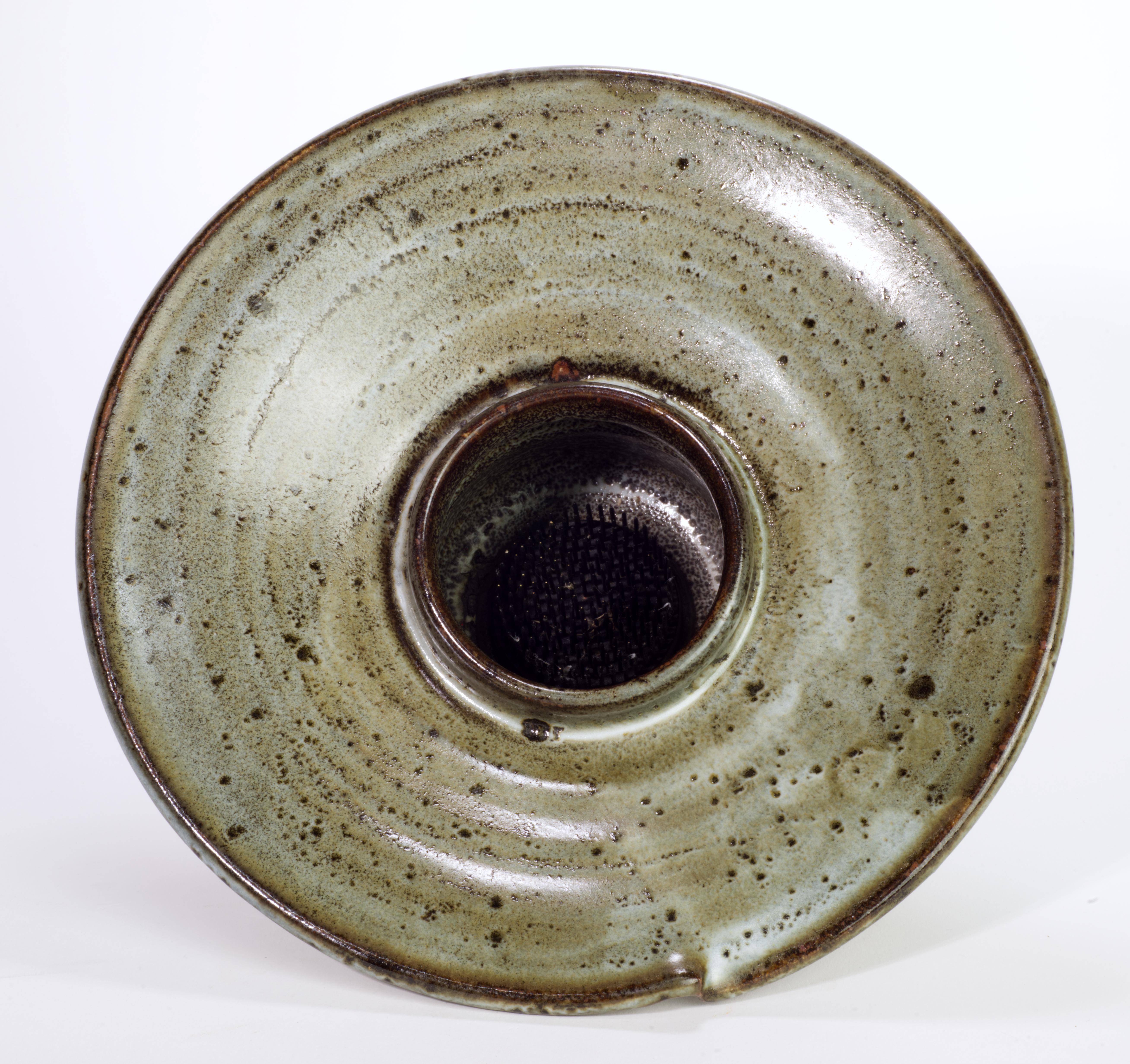 Organico moderno Vaso organico moderno con smalto salino Ikebana, Greene Studio Pottery in vendita
