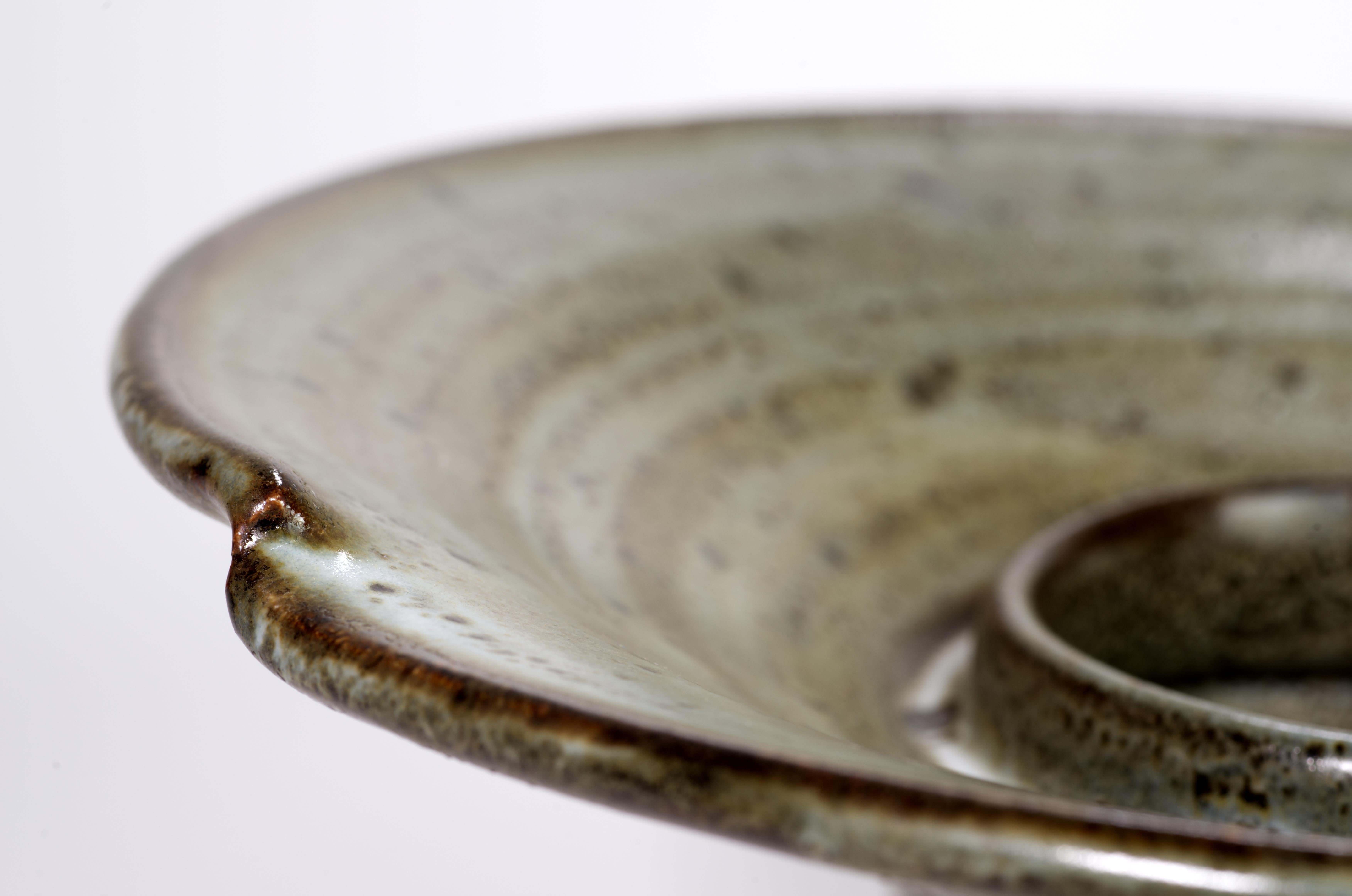 Vaso organico moderno con smalto salino Ikebana, Greene Studio Pottery in vendita 1