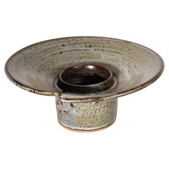 Organic Modern Salt Glaze Ikebana Vase, Greene Studio Pottery