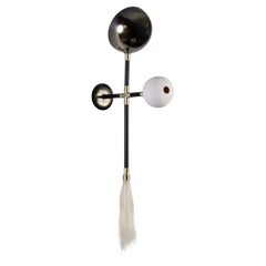 Sconce moderne organiche con finitura vintage in porcellana fatte a mano Globe Horsehair Tassel