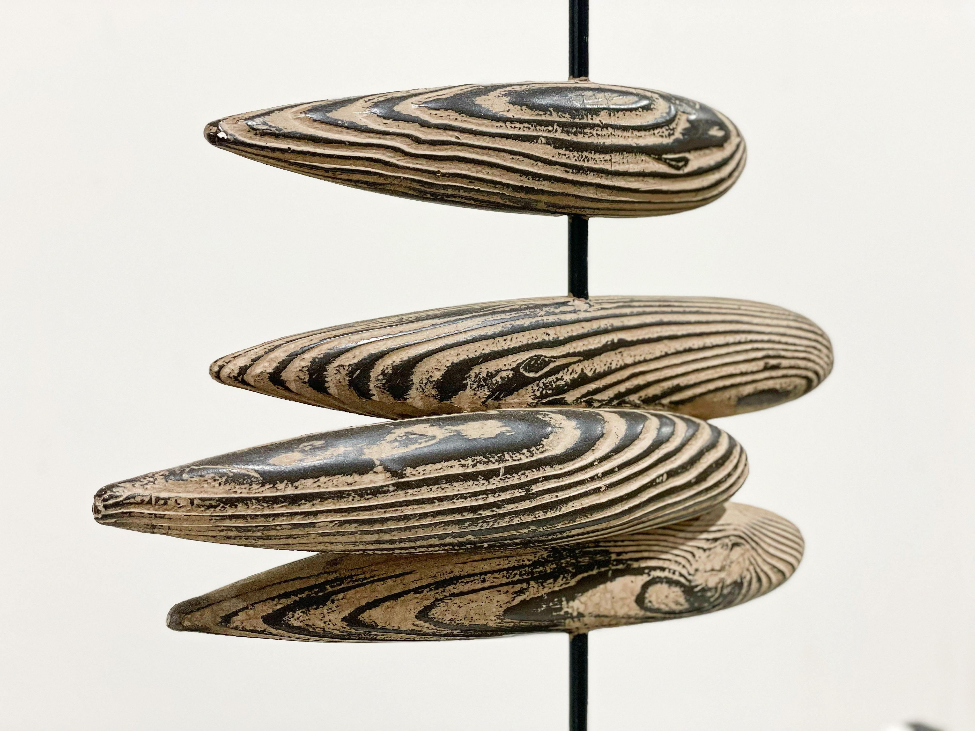 Organic Modern Sculpted Driftwood Fish Table Lamp 1