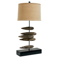 Organic Modern Sculpted Driftwood Fish Table Lamp